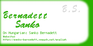 bernadett sanko business card